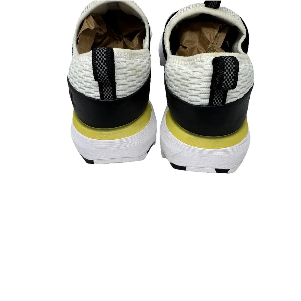 🔥Sorel Kinetic🖤⭐️🖤Impact Strap Low Top Slip On Sneakers White Black Running 9